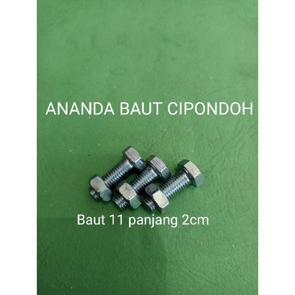 Baut 11 panjang 2cm