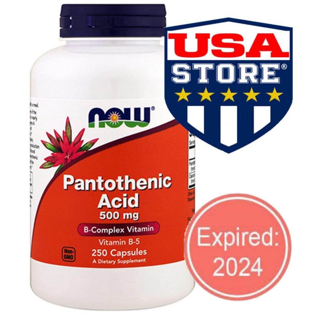 Jual NOW FOODS PANTOTHENIC ACID 500 MG 100 dan 250 CAPSULES VITAMIN B5 B5 FOOD 500MG Shopee
