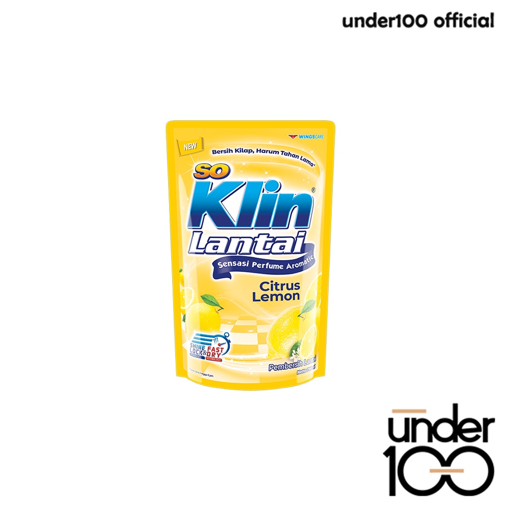 ❤ Under100 ❤ So Klin Lantai Pembersih Lantai 70ml Sachet Kemasan Ekonomis | Citrus Lemon | Sereh | Rose | Apple | Lavender | Fine Fragrance | Soklin | Kemenkes RI