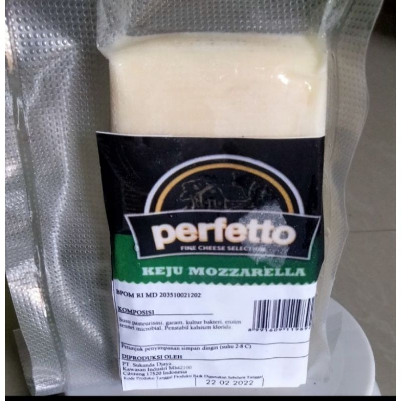 

Keju Mozzarella Perfetto 50gr/100gr/250gr/500gr