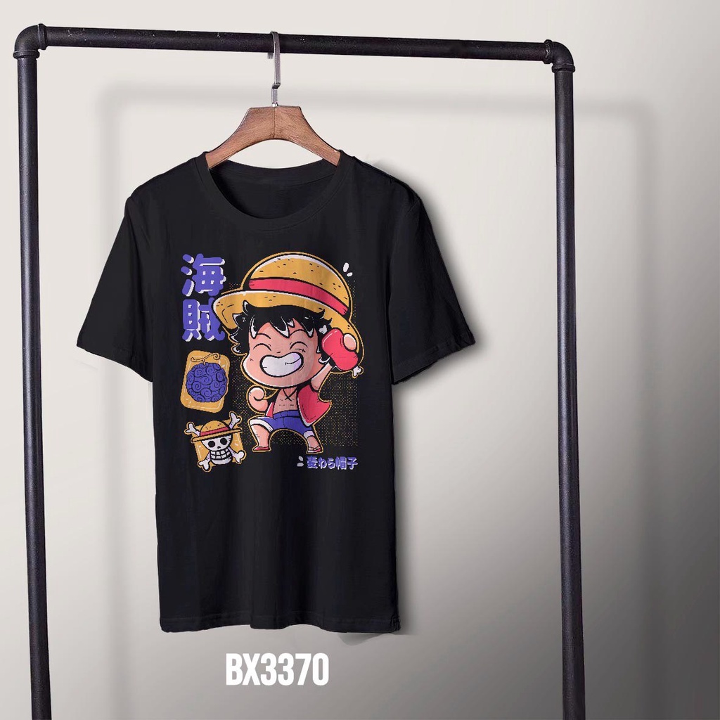 KAOS BAJU DISTRO ANIME - ONE PIECE - LUFFY CHIBY TERBARU KAOS KEREN XS - 6XL