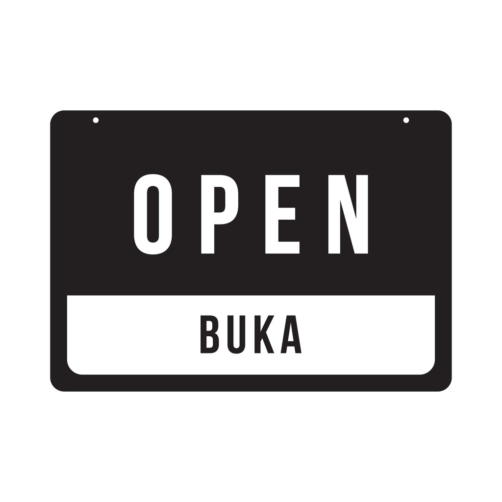 Open Closed OPCR 02 | Akrilik Rectangle | Sign Board Acrylic