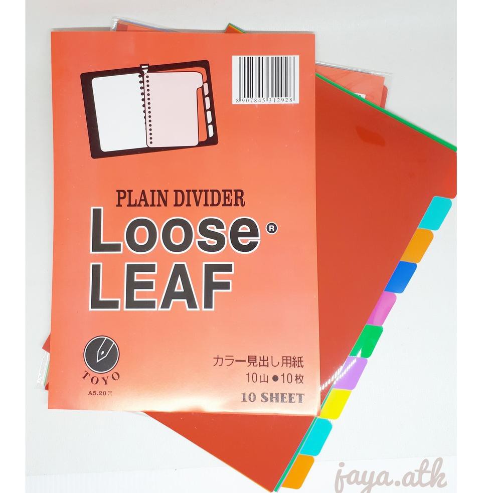

Langsung Beli Gan// Pembatas Binder Plastik A5 20 ring (10 sheets) ㄿ