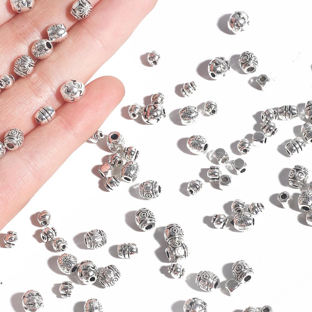 20/30/50 Pcs/Pack Paduan Berlapis Perak Spacer Beads Aksesoris Beads Caps Charms Metal Bead Caps Untuk Membuat Perhiasan DIY