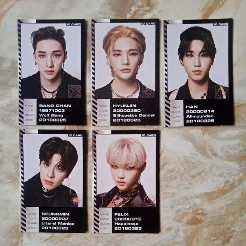 ID Card Photo Oddinary Stray Kids PC Bangchan Hyunjin Han Seungmin Felix