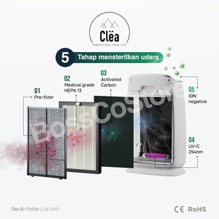 CLEA Air Purifier Air Sterilizer 3 in 1 HEPA Filter + UV Sterilizer