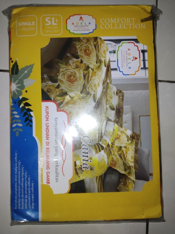 Rc Termurrah Bahan Dispers Tidak Luntur Sprei Adela 120×200 Cm