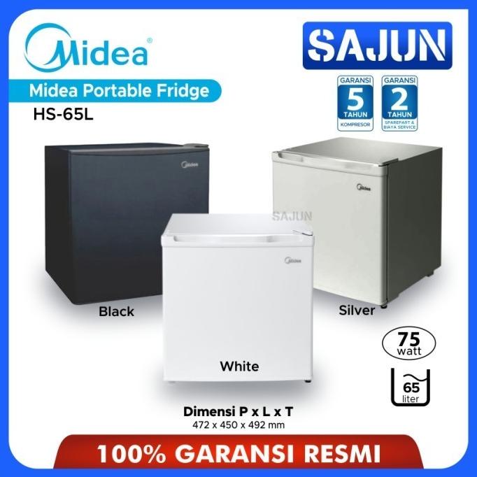 BERGARANSI Midea HS65L Kulkas Portable 65 Liter Kulkas MIni Midea HS-65L