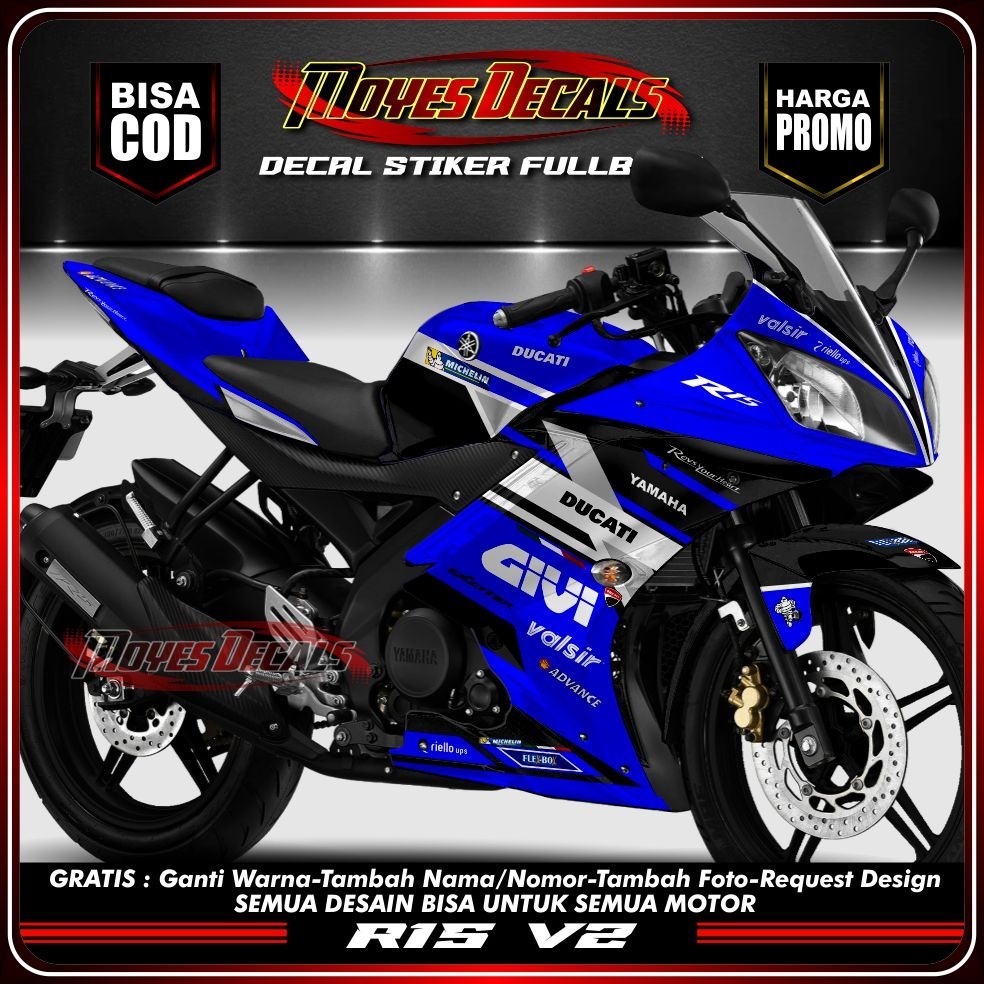 promo stiker r15 v2 decal stiker r15 v2 stiker motor r15 v2 stiker motor r15 v2 full body desain duc