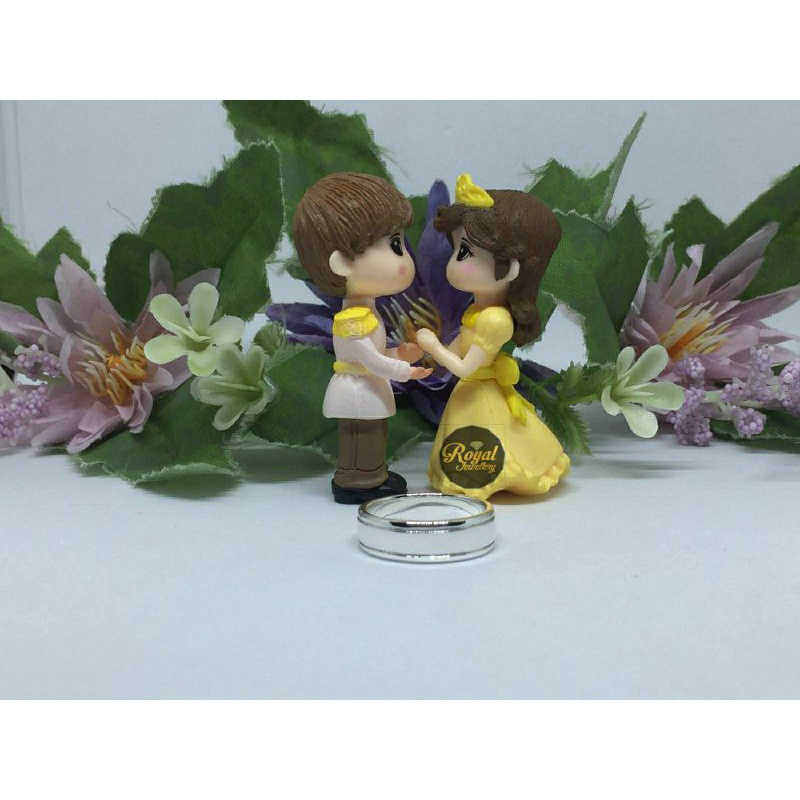 Cincin kawin pria platinum cincin nikah palladium perak Rj203