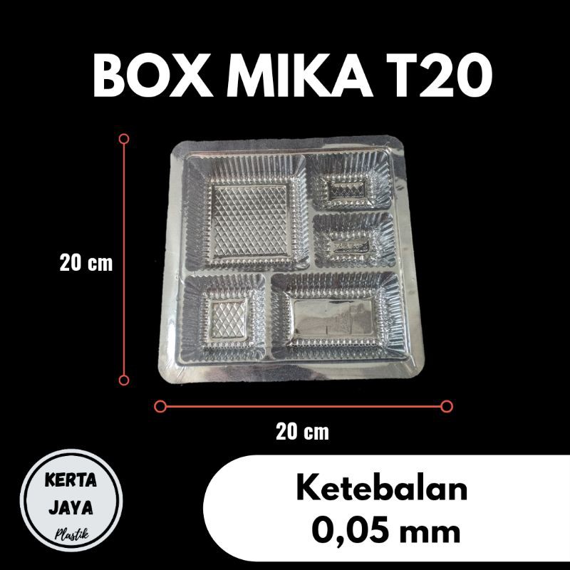 (TERMURAH) Mika Sekat 5 / Mika Untuk Dus 20 x20 / Mika Dus Nasi / Mika Kotak Nasi Isi 25 dan 100 pcs