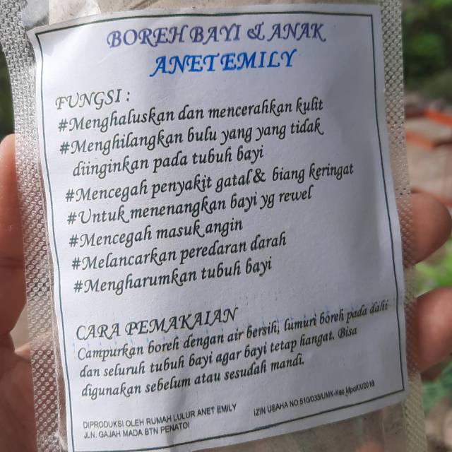 Boreh bayi dan anak