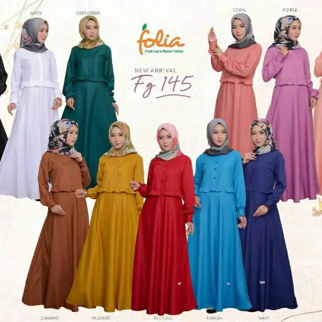 [TERBARU] GAMIS Folia FG 145, gamis keren