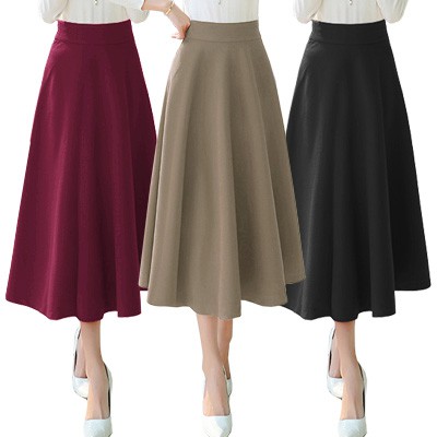 KARAKOREA 830 Molly Maxi Flare Skirt Rok  Panjang  Rok  