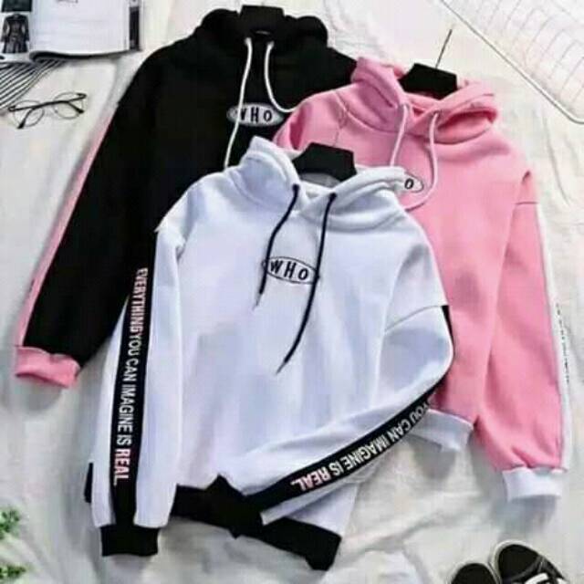 sweater hoodie wanita shopee