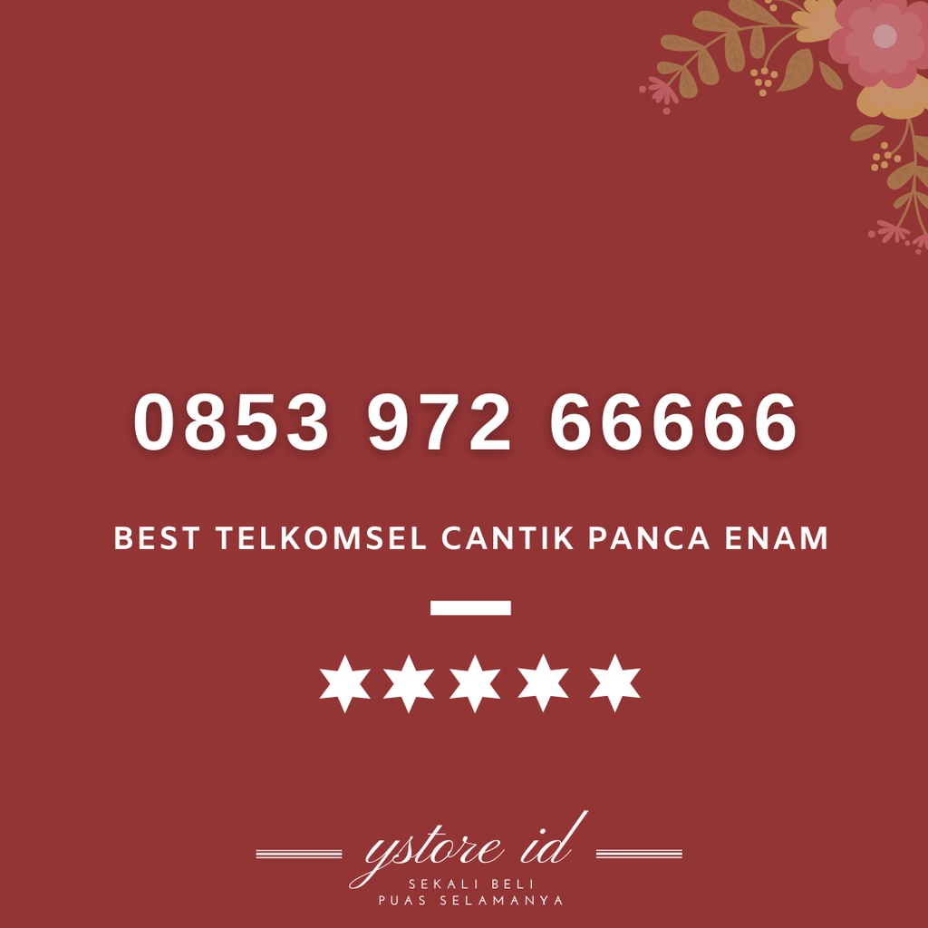 BEST NOMOR CANTIK TELKOMSEL 66666 KARTU PERDANA AS NOMER SERI EKOR 72 6666