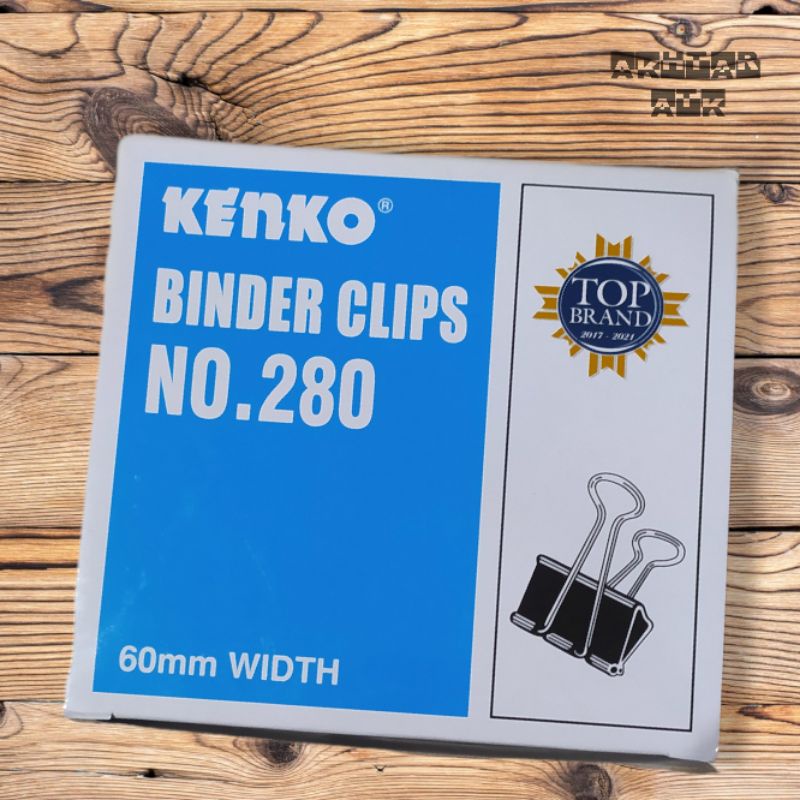 

Binder Clip Kenko No 280 isi 6 pcs - Klip Penjepit Kertas File 1 Box