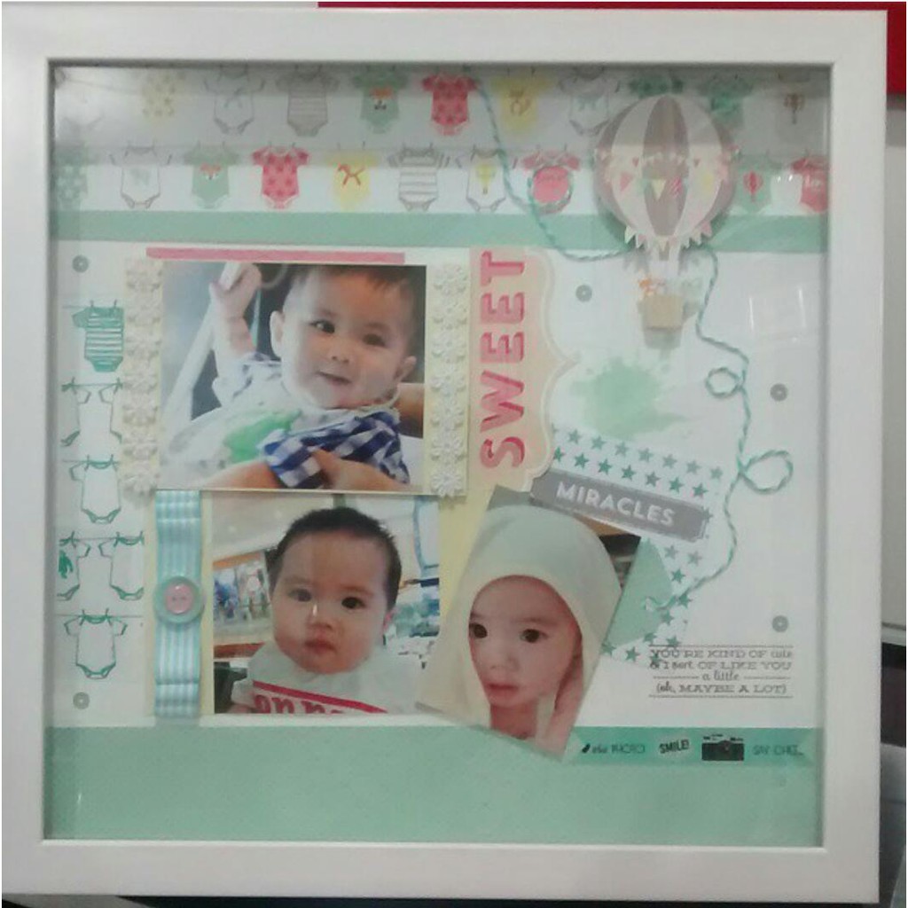 

Custom Scrapframe 30x30cm (Birthday/Baby/Wedding/Graduation/dll)