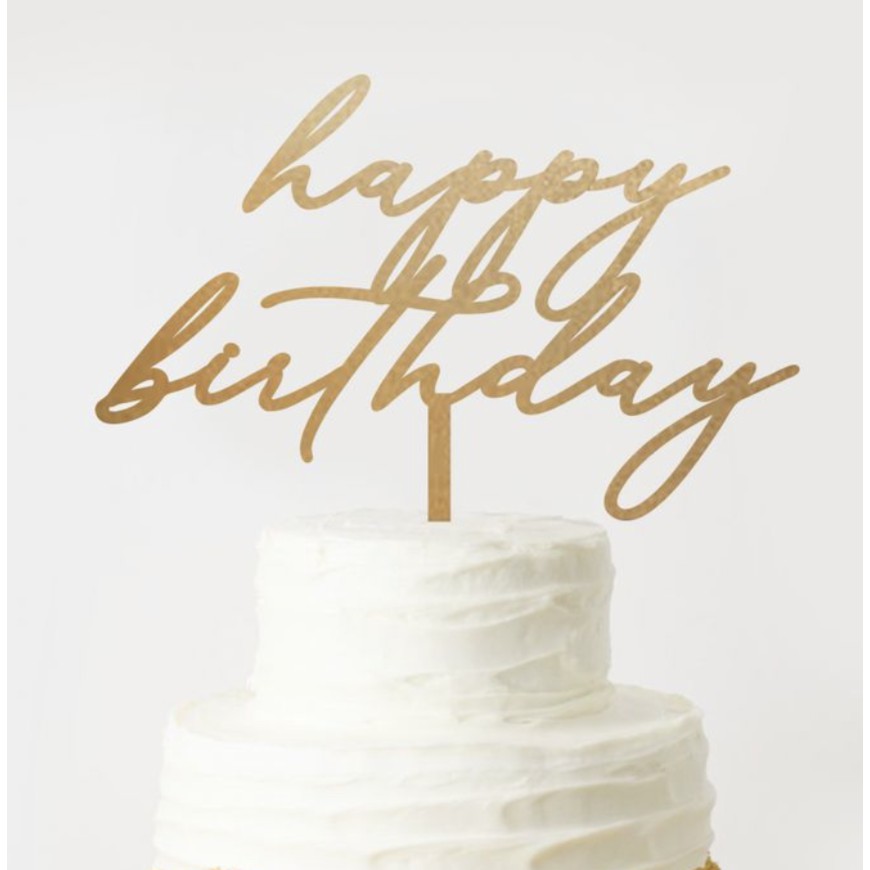 CUSTOM NAMA TOPPER HAPPY BIRTHDAY AKRILIK / TOPPER KUE