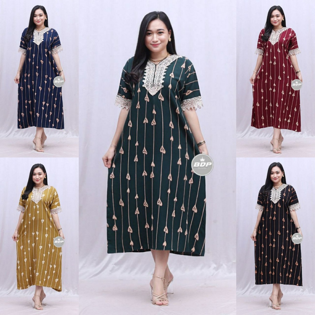 Dianputri - Daster Arab Zeema | Rayon Super Grade A | Resleting Depan Busui | Renda Milo Ori-3