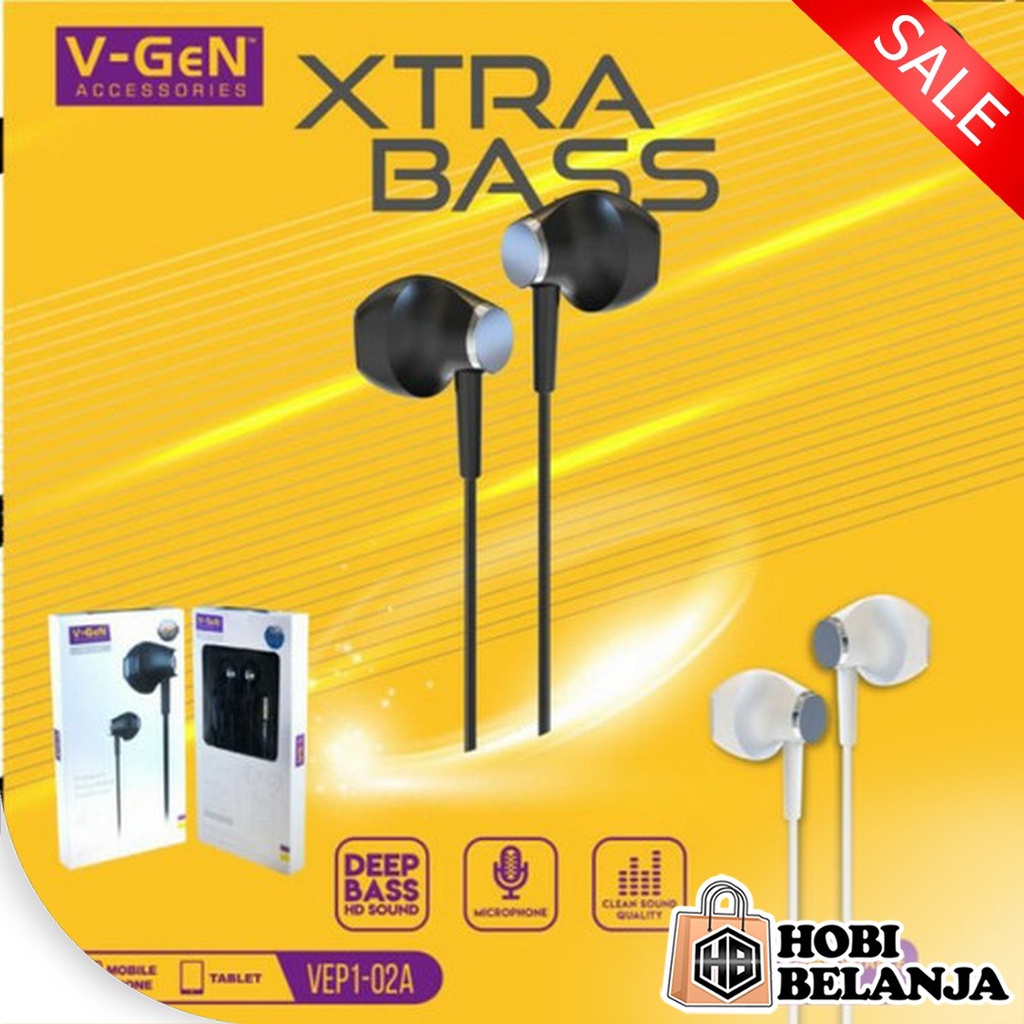 Earphone Headset Wired Vgen VEP1-02A Deep Bass