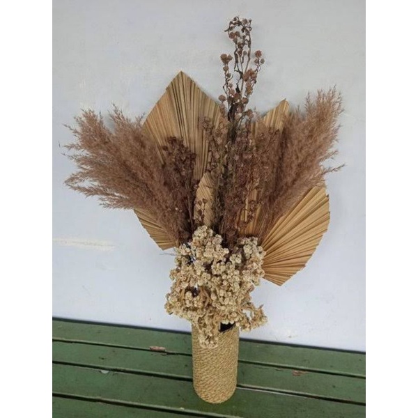 Hiasan Rustic Artificial Edelweis Lagurus