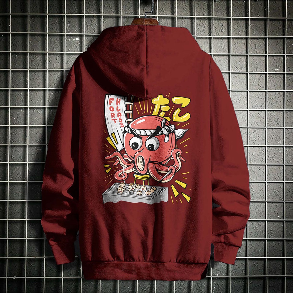 HIPNOP Outerwear Unisex Hoodie TAKO Maroon