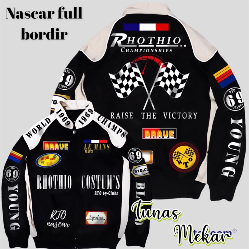 JAKET TASLAN NASCAR FULL BORDIR ROTHIO QUALITY PREMIUM