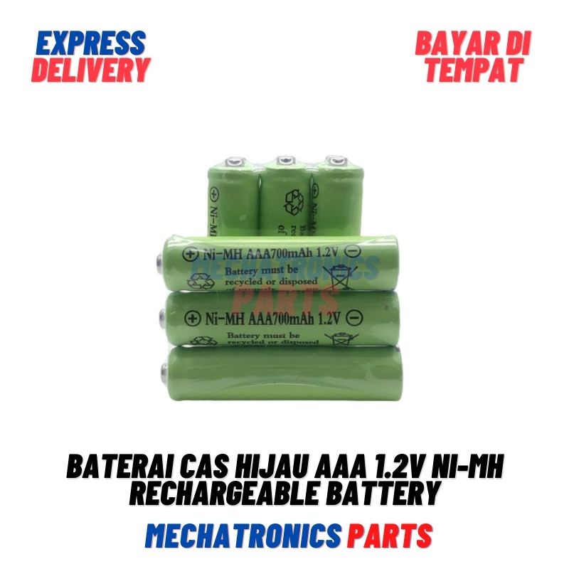 Baterai Cas Hijau AAA 1.2v Ni-MH Rechargeable Battery