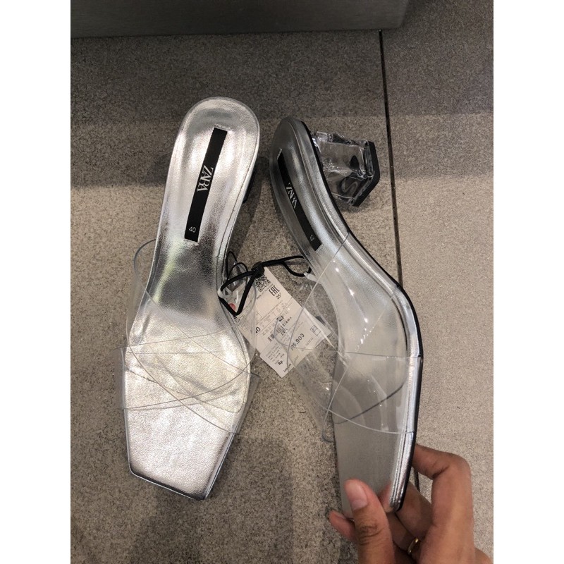 Jastip Zara Clear Heels Sandal New