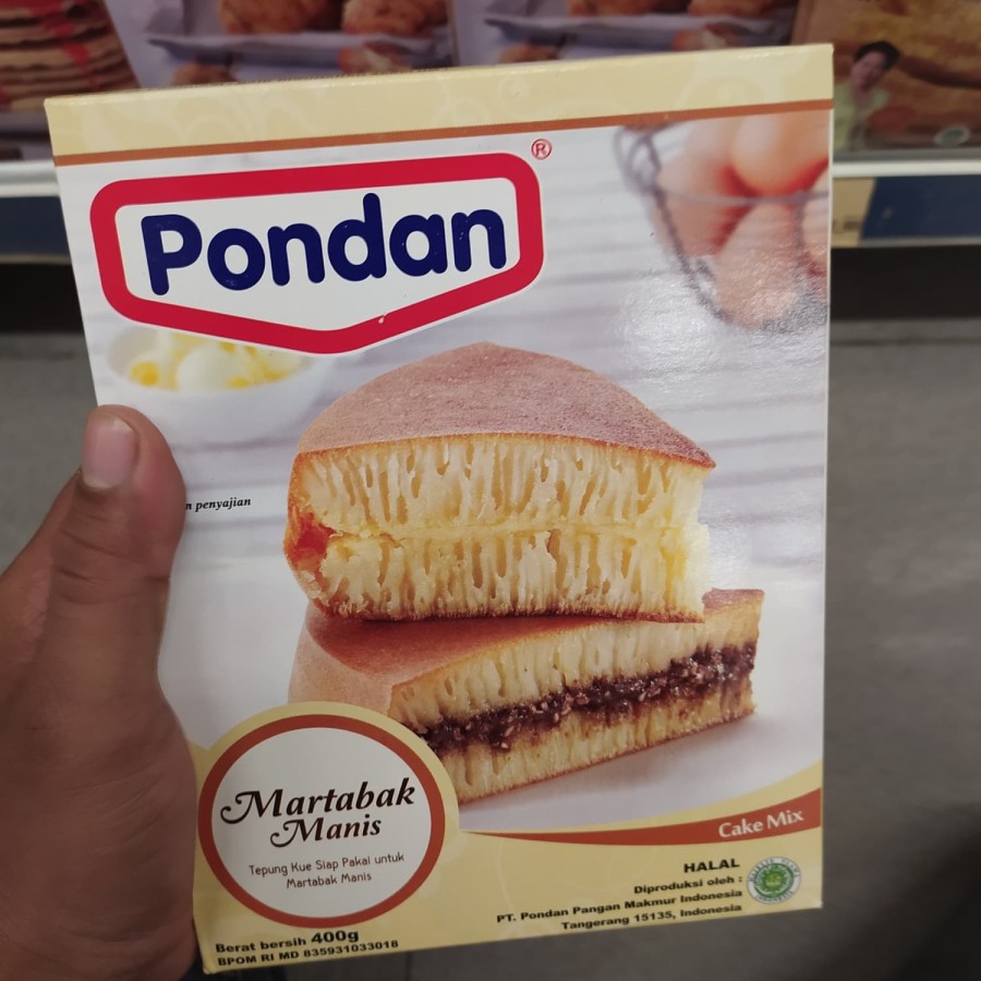 

Pondan Tepung Premiks Premix Instant Siap Pakai Martabak Manis 400gr