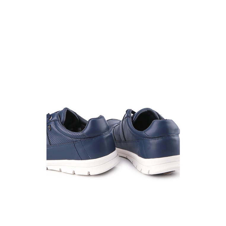 SEPATU SNEAKER PLAYBOY PRIA ORIGINAL CASUAL KULIT ASLI BIRU NAVY PL42