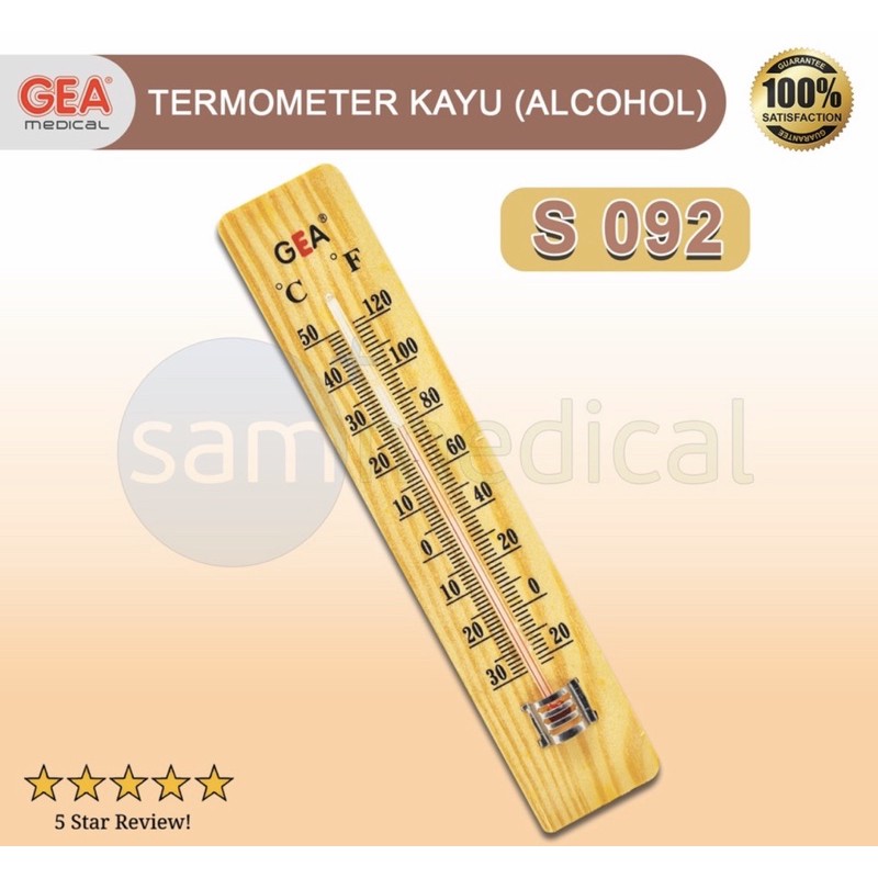 Termometer Ruangan kayu Merk gea