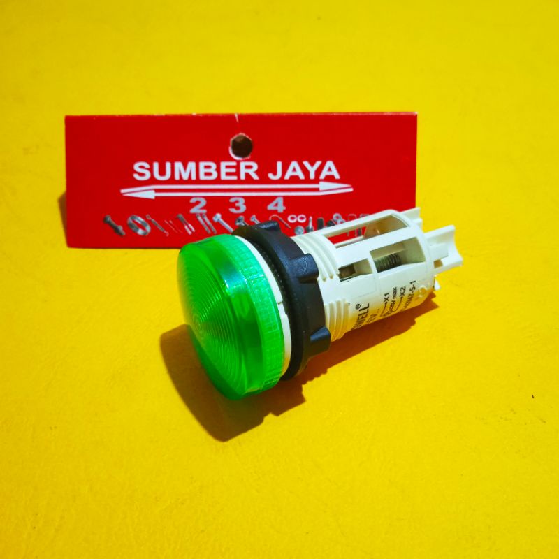 Lampu indikator Hijau  220 V  XB7 - EV6 / indicator light singnal lamp  TERMURAH