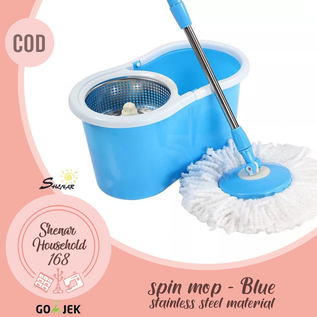 Spin Mop 360 Rotate SPIN MOP ALAT PEL PRAKTIS/ALAT PEL MURAH / ALAT PEL LANTAI ( SHENARHOUSEHOLD