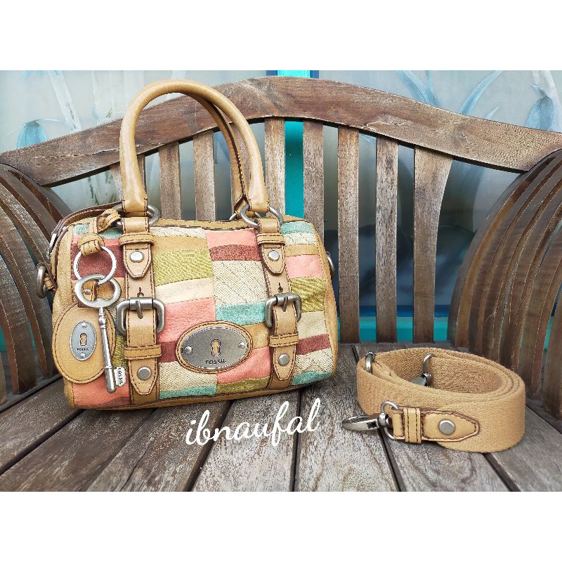 Preloved fossil maddox satchel small