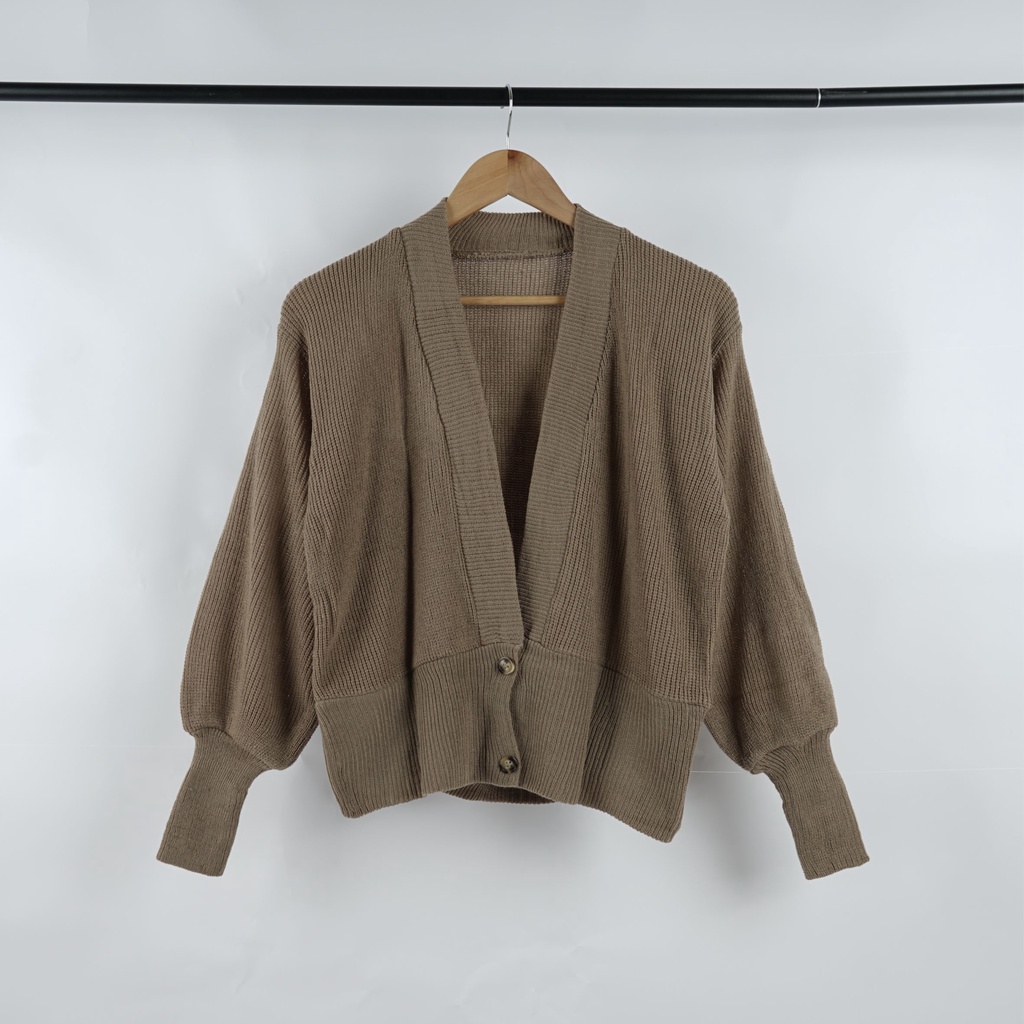 OUTER RAJUT BUTTON OVERSIZE CARDIGAN