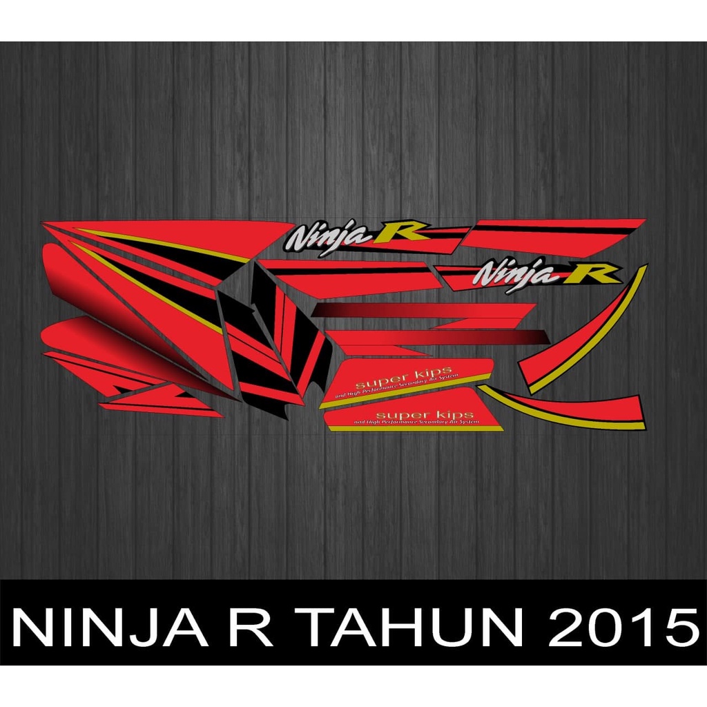 STIKER STRIPING KAWASAKI NINJA R TAHUN 2015