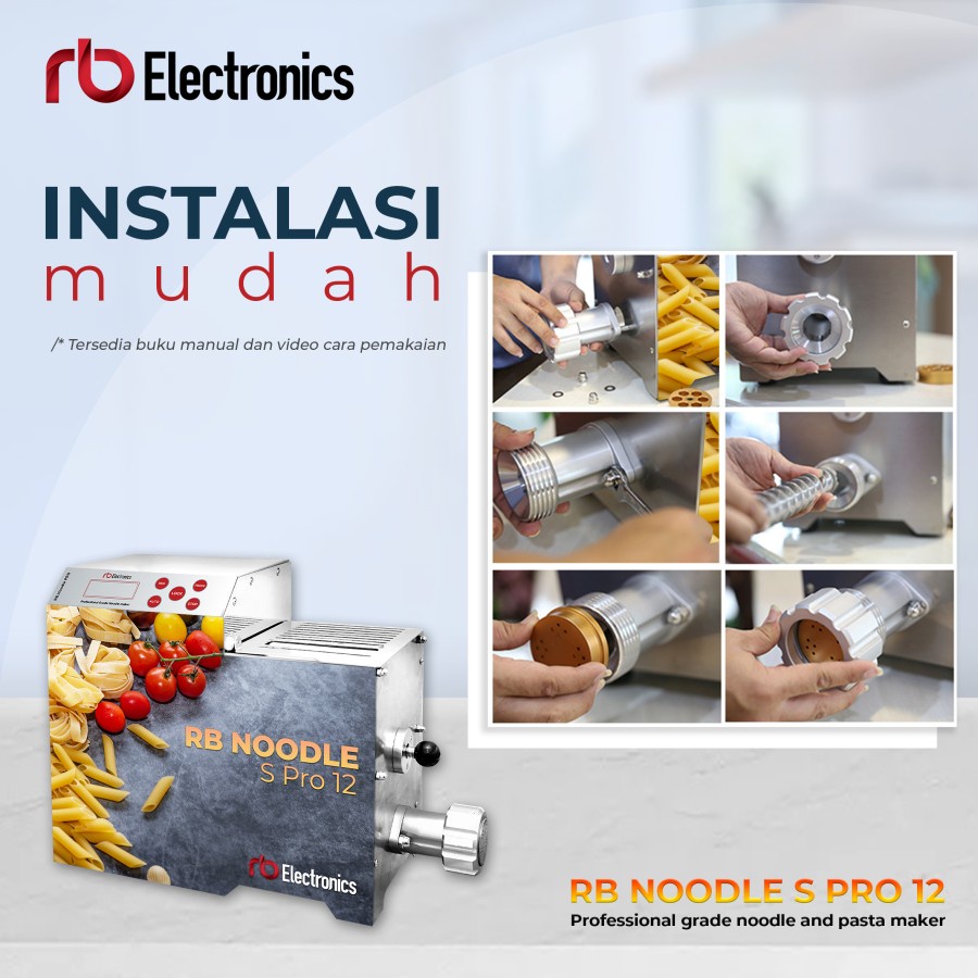 RB Noodle Maker Profesional S PRO 12 Capacity 1.5 Kg 80 Porsi/Jam