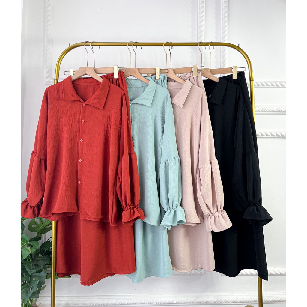 HANARA SETELAN WANITA PREMIUM AIRFLOW CRINCKLE DEODORA RAYON