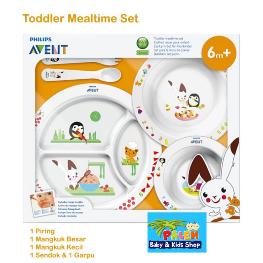 Feeding Set Avent Baby Feeding Set / Piring Makan Bayi Avent Plate