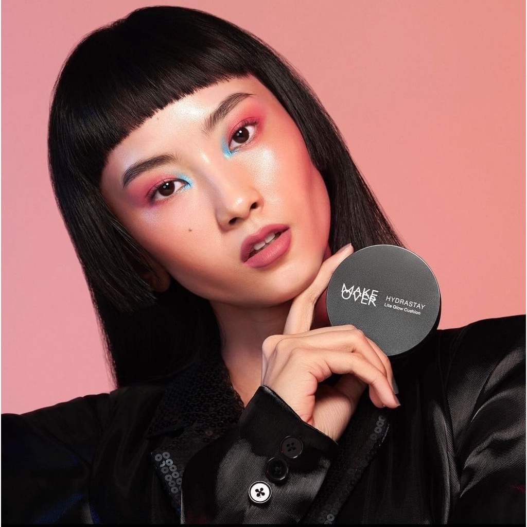 ✿ELYSABETHME✿ 𝓶𝓪𝓴𝓮𝓸𝓿𝓮𝓻 Make over lite glow cushion bedak basah glowing bb cream menutup noda flek jerawat