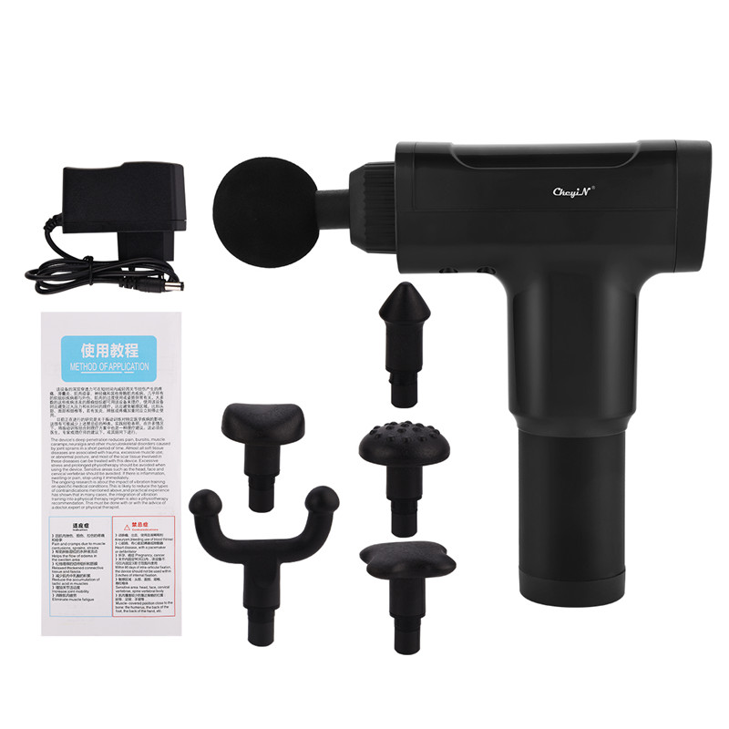

CkeyiN Electric Fascia Gun For Muscle Relaxation Handheld Massage Gun With 6 Replaceable Massage Heads