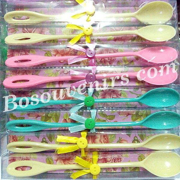Jual Souvenir Sendok Jus Mika  Sendok Es krim kemasan mika  Souvenir Limited