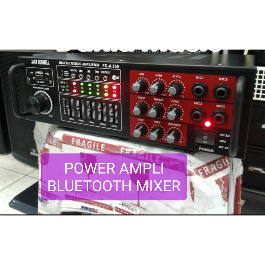 G139 jack rodwell original digital echo mixer mixing power ampli bluetooth  Amplifier bluetoot Equalizer bluetot karaoke blutut USB MP3 player audio sound system AC DC profesional pro aux dj vocal vokal 4 channel chanel  MAXSIMAL SPEAKER PASIF UKURAN BISA