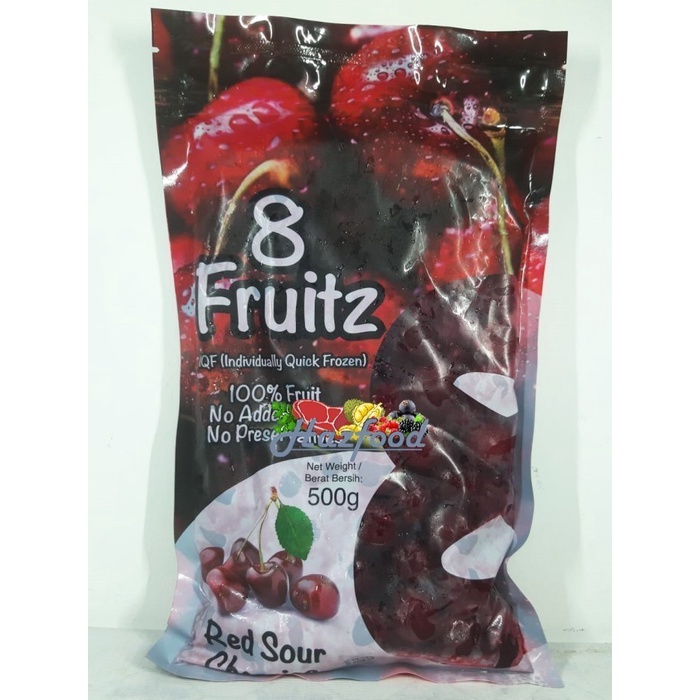 

8 Fruitz Red Sour Cherries / Buah Cerry Merah Beku 500 Gram