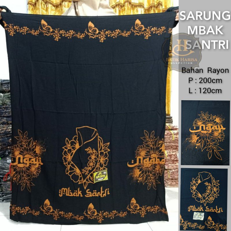 SARUNG SANTRI PUTRI MBAK SANTRI TERBARU 2022 by BATIK HARISA BAHAN RAYON HALUS DAN ADEM JAHITAN DOBEL