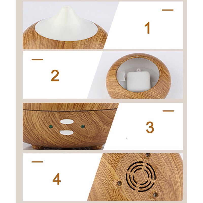 Aromatherapy Air Humidifier Wood 210ml with LED RGB