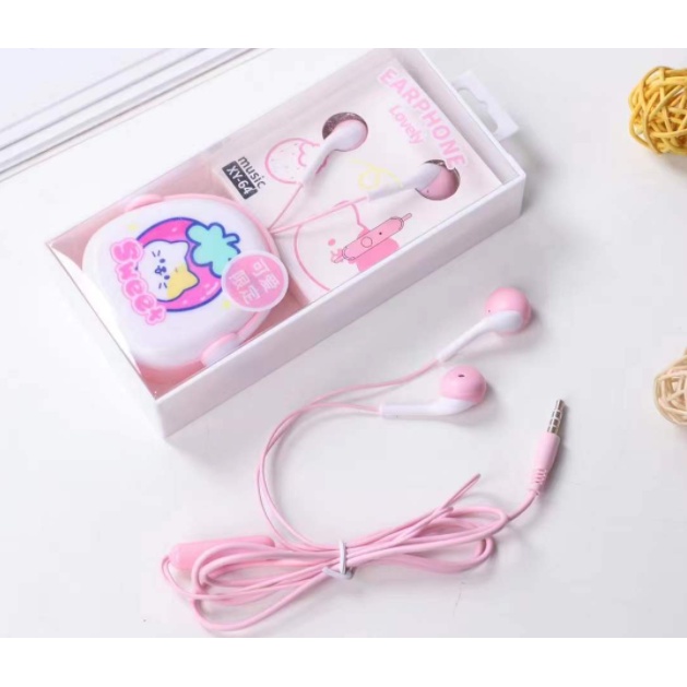 [XY-64] Headset Earphone Motif Lovely Fruits Animals / Wadah Earphone Kartun Hewan Buah-buahan Lucu