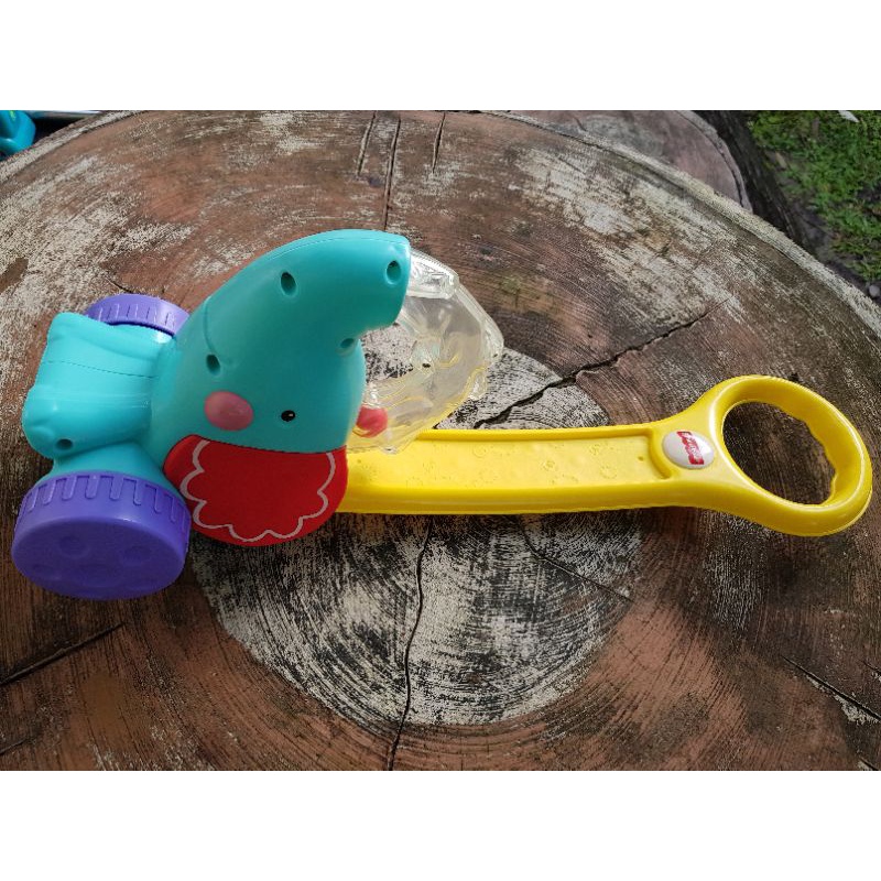 (Preloved) Fisher Price Pop & Push Elephant Belajar Dorong Jalan Gajah Bola Mainan Anak Bayi Edukasi